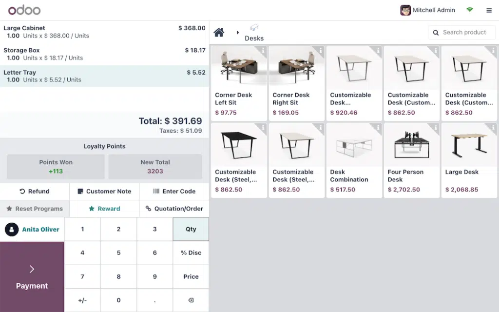 Odoo POS -kassajärjestelmä
